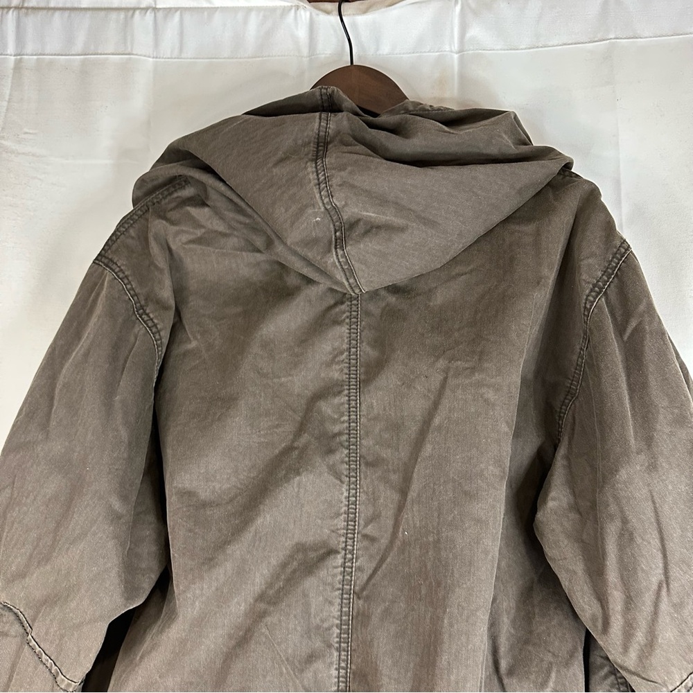 FREE PEOPLE Women’s Size S Jacket Coat Oversized Cotton Drawstring Waist - Picture 16 of 16